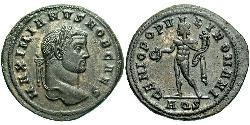 1 Фолліс Римська імперія (27BC-395) Бронза Галерій Максиміан (260-311)