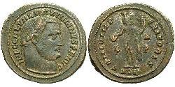 1 Фолліс Римська імперія (27BC-395) Бронза Галерій Максиміан (260-311)