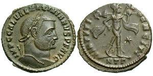 1 Фолліс Римська імперія (27BC-395) Бронза Галерій Максиміан (260-311)