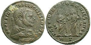 1 Фолліс Римська імперія (27BC-395) Бронза Максиміан (250-310)