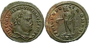 1 Фолліс Римська імперія (27BC-395) Бронза Галерій Максиміан (260-311)