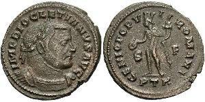 1 Фолліс Римська імперія (27BC-395) Бронза Діоклетіан (244-311)
