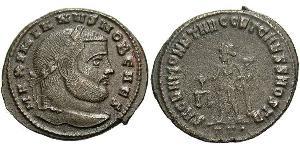 1 Фолліс Римська імперія (27BC-395) Бронза Галерій Максиміан (260-311)