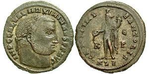 1 Фолліс Римська імперія (27BC-395) Бронза Галерій Максиміан (260-311)