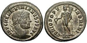 1 Фолліс Римська імперія (27BC-395) Бронза Максиміан (250-310)