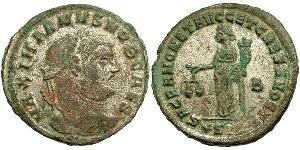 1 Фолліс Римська імперія (27BC-395) Бронза Галерій Максиміан (260-311)