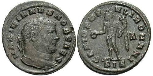 1 Фолліс Римська імперія (27BC-395) Бронза Галерій Максиміан (260-311)