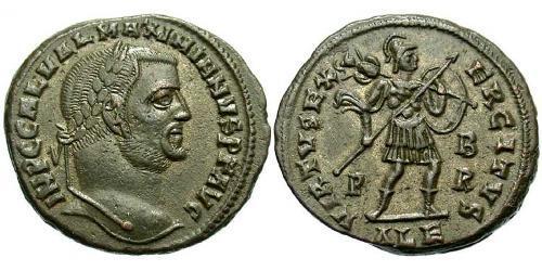 1 Фолліс Римська імперія (27BC-395) Бронза Галерій Максиміан (260-311)