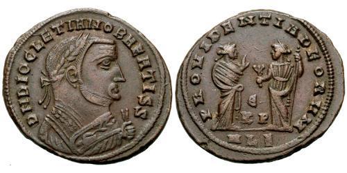 1 Фолліс Римська імперія (27BC-395) Бронза Діоклетіан (244-311)