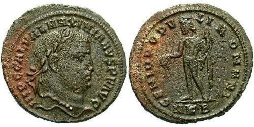 1 Фолліс Римська імперія (27BC-395) Бронза Галерій Максиміан (260-311)