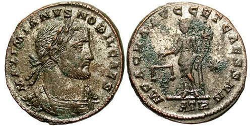 1 Фолліс Римська імперія (27BC-395) Бронза Галерій Максиміан (260-311)