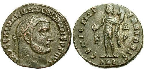 1 Фолліс Римська імперія (27BC-395) Бронза Галерій Максиміан (260-311)