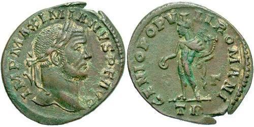 1 Фолліс Римська імперія (27BC-395) Бронза Максиміан (250-310)