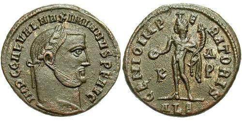 1 Фолліс Римська імперія (27BC-395) Бронза Галерій Максиміан (260-311)