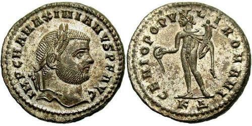 1 Фолліс Римська імперія (27BC-395) Бронза Максиміан (250-310)