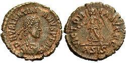 1 Фолліс /  AE4 Римська імперія (27BC-395) Бронза Валентиніан II (371-392)