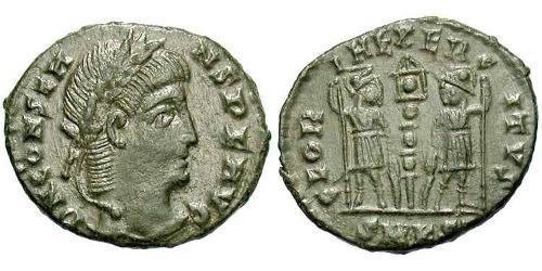 1 Фолліс /  AE4 Римська імперія (27BC-395) Бронза Констант I (320-350)