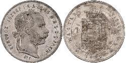 1 Форинт Австро-Венгрия (1867-1918) Серебро Франц Иосиф I (1830 - 1916)