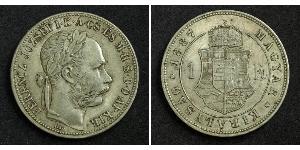 1 Форинт Австро-Венгрия (1867-1918) Серебро Франц Иосиф I (1830 - 1916)