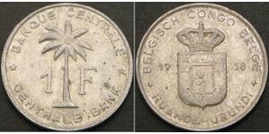 1 Франк Бельгійське Конго (1908 - 1960)  