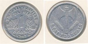 1 Франк Vichy France (1940-1944) Алюміній 