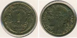 1 Франк Третья французская республика (1870-1940)  Бронза 