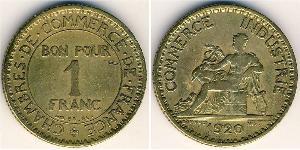 1 Франк Третя французька республіка (1870-1940)  Бронза 