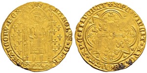 1 Франк Королевство Франция (843-1791) Золото Карл V Мудрый (1338 - 1380)