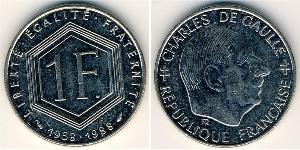 1 Франк French Fifth Republic (1958 - ) Нікель 