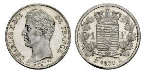 1 Франк Kingdom of France (1815-1830) Серебро 