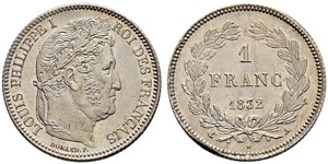1 Франк July Monarchy (1830-1848) Срібло Луі-Філіп I (1773 -1850)