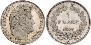 1 Франк July Monarchy (1830-1848) Срібло Луі-Філіп I (1773 -1850)