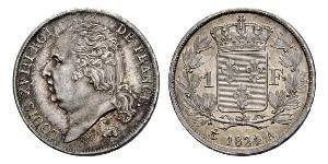 1 Франк Kingdom of France (1815-1830) / Франція Срібло Людовик XVIII  (1755-1824)