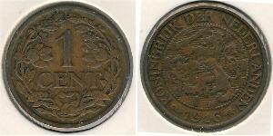 1 Цент Королівство Нідерланди (1815 - ) Бронза Вільгельміна (королева Нідерландів)(1880 - 1962)