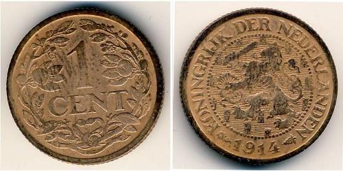 1 Цент Королівство Нідерланди (1815 - ) Бронза 