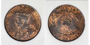 1 Цент Ньюфаундленд и Лабрадор Бронза Георг V (1865-1936)