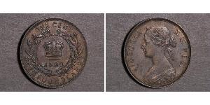 1 Цент Ньюфаундленд и Лабрадор Бронза Виктория (1819 - 1901)
