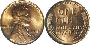 1 Цент США (1776 - ) Бронза Авраам Линкольн (1809-1865)