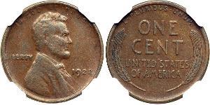 1 Цент США (1776 - ) Бронза Авраам Линкольн (1809-1865)