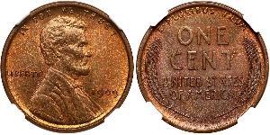 1 Цент США (1776 - ) Бронза Авраам Лінкольн (1809-1865)