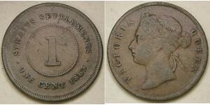 1 Цент Стрейтс-Сетлментс (1826 - 1946) Бронза 