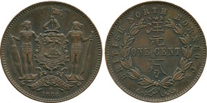 1 Цент Северное Борнео (1882-1963) Бронза/Медь 