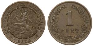 1 Цент Королевство Нидерланды (1815 - ) Медь 