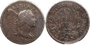 1 Цент США (1776 - ) Медь 