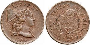 1 Цент США (1776 - ) Медь 