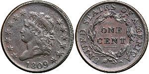 1 Цент США (1776 - ) Медь 