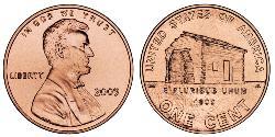 1 Цент США (1776 - ) Цинк/Мідь Авраам Лінкольн (1809-1865)