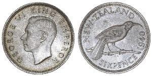1 Шестипенсовик Нова Зеландія  Георг VI (1895-1952)