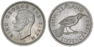 1 Шестипенсовик Новая Зеландия  Георг VI (1895-1952)