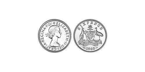1 Шестипенсовик Австралія (1939 - ) Срібло Єлизавета II (1926-2022)